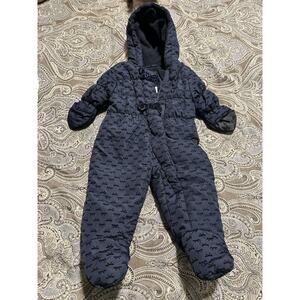 Rothschild 6/9 Month infant snowsuit navy blue w/ boes